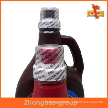 Etiquette d&#39;étanchéité de bouchon de bouteille d&#39;eau thermorétractable en PVC, enveloppement personnalisé